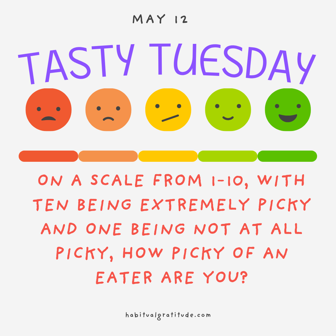 On a scale from 1-10, with ten being extremely picky, how picky of an eater are you?