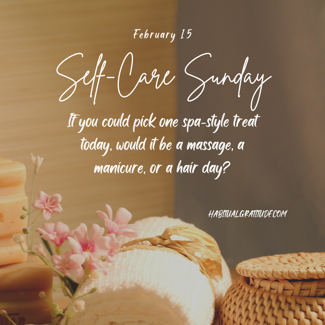 If you could pick one spa-style treat today, would it be a massage, a manicure or a hair day?