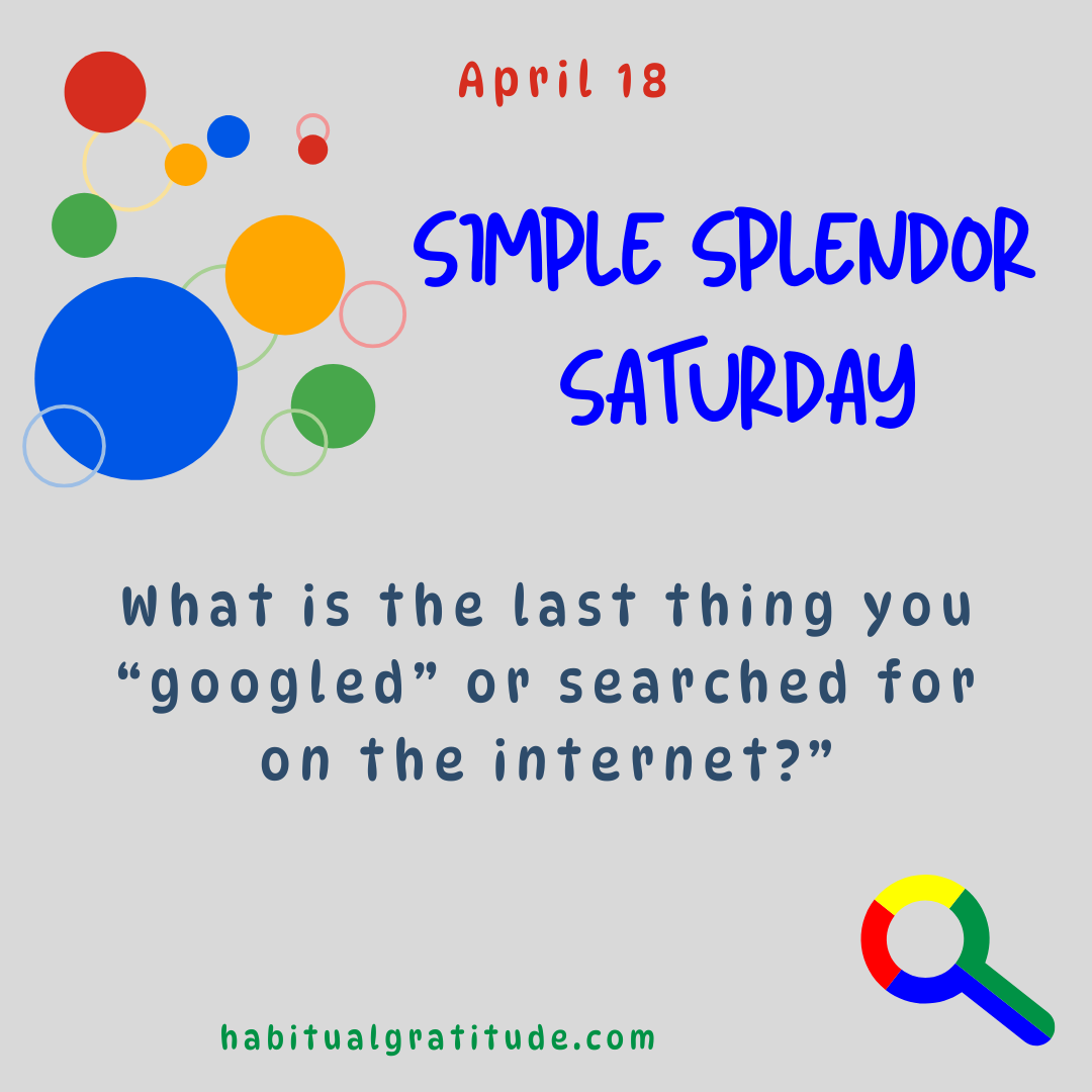What is the last thing you “googled” or searched for on the internet?