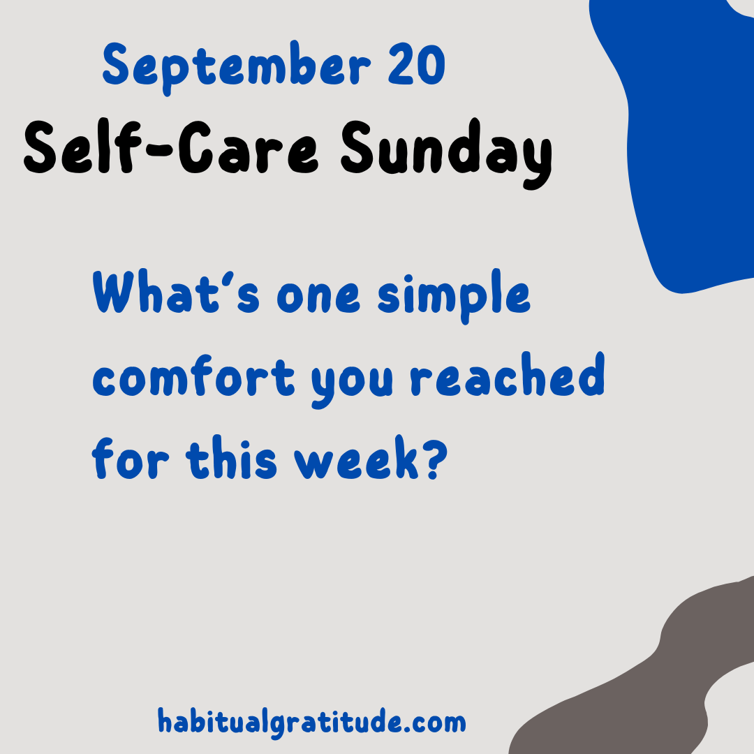What’s one simple comfort you reached for this week?