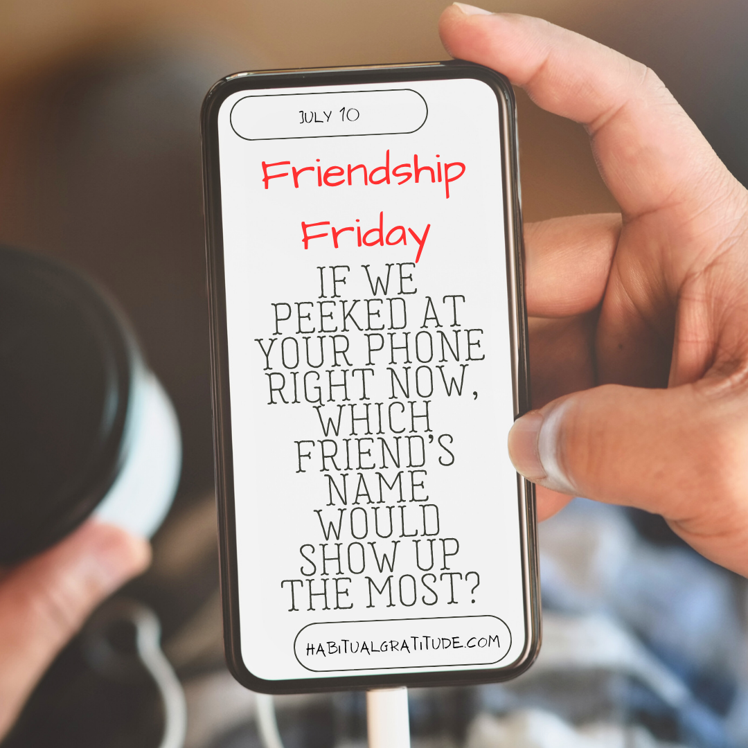 If we peeked at your phone right now, which friend’s name would show up the most?
