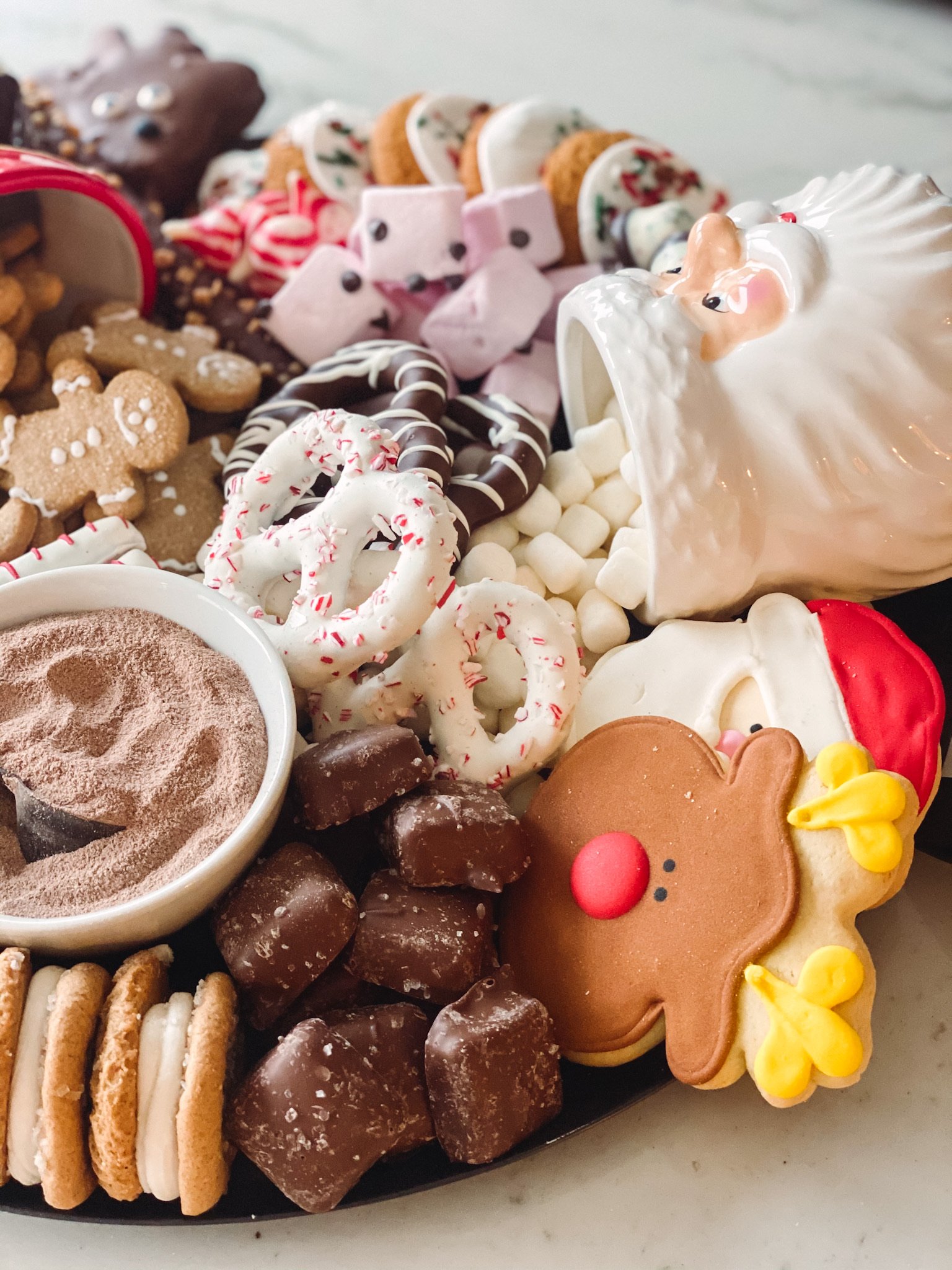 festive hot chocolate board