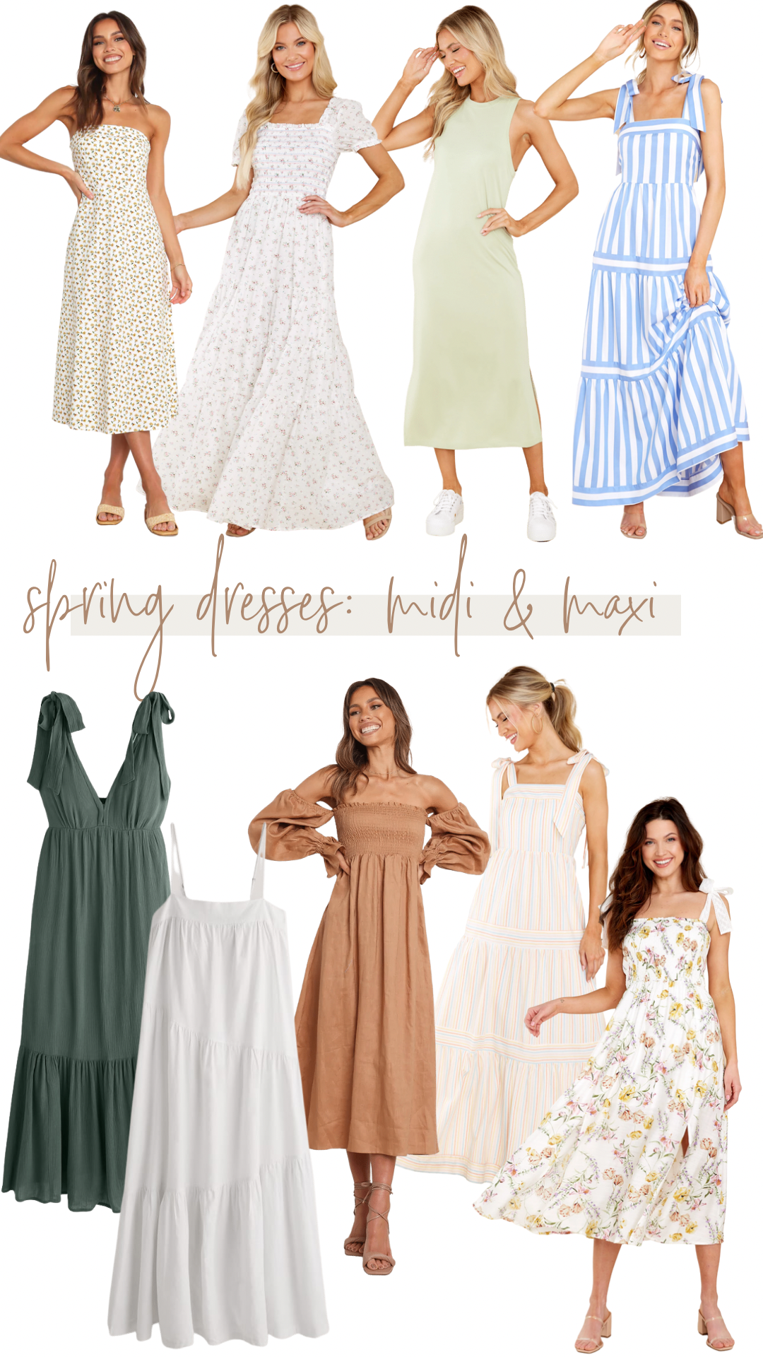 midi and maxi dresses for spring