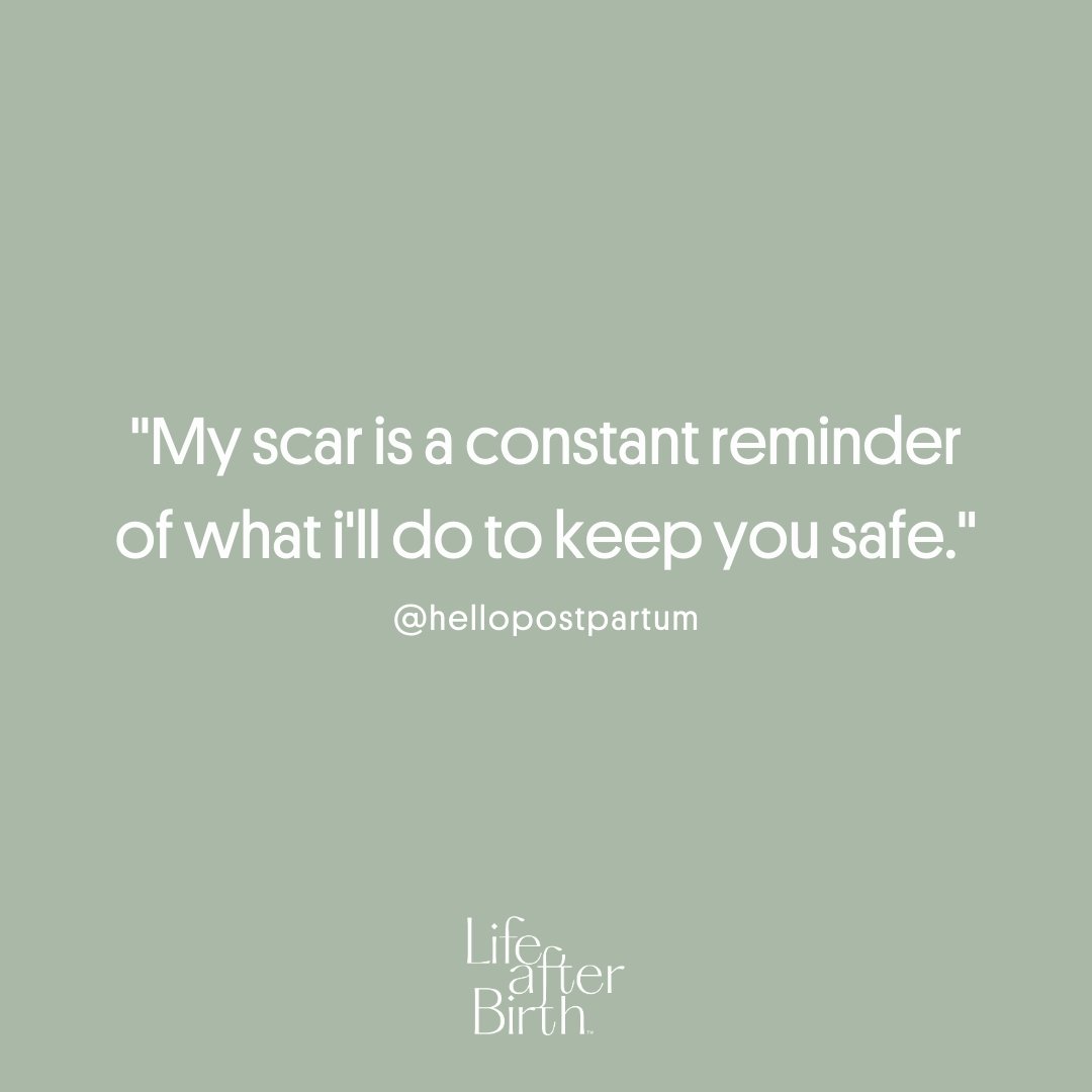 In honor of Cesarean Awareness Month, we chose an empowering quote that reframes a c-section.

Credit: @hellopostpartum