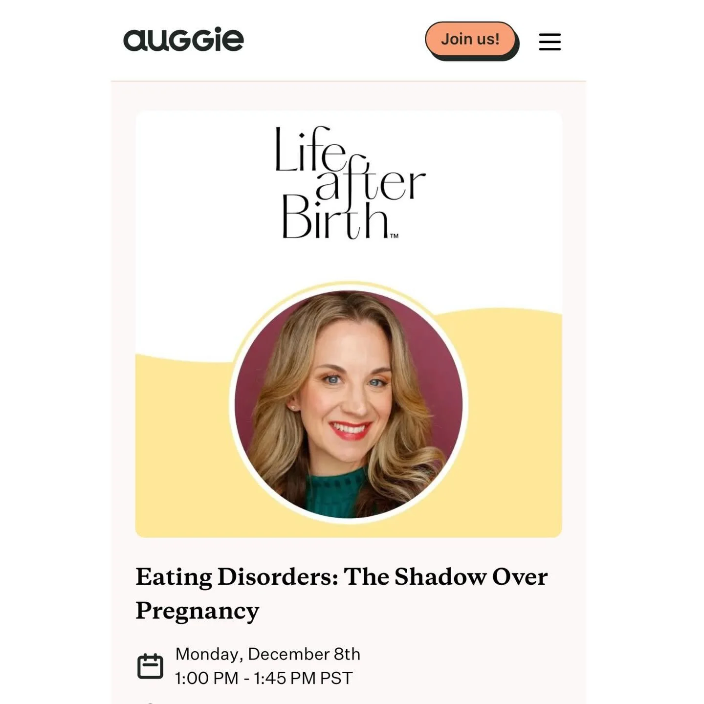 Life After Birth Therapist, Rebecca Stevens, MA, AMFT wrote her Masters thesis for Pacifica Graduate Institute on Pregnancy + Eating Disorders. Her disordered eating patterns resurfaced while pregnant and she bravely sheds light on this shadowy topic