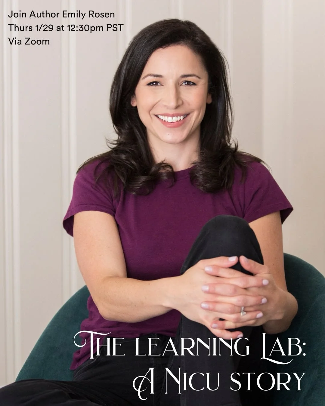 Save the date: January 29th from 12:30-1:30pm PST: Emily Rosen (@emilyrosencreative), Author of Waiting for Max: A NICU Story shares about her winding road to having children.

DM us for the Zoom link to be part of this important discussion.

The Lea