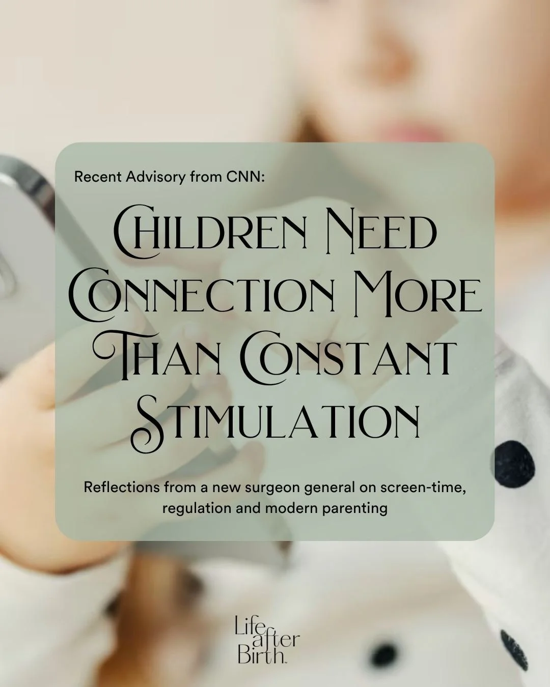 A new advisory released by @cnn is raising concerns about the impact of excessive screen time on children&rsquo;s sleep, emotional well-being, physical activity, and connection.

But for many families, screens are also part of surviving modern parent