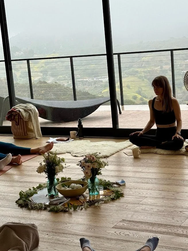 Molly Nourmand faciliating a postpartum support circle