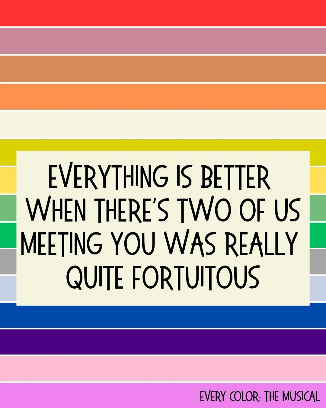 Tag the Orange to your Gray, the PB to your J, the wine to your Cheezits 😂

Some lyrics from the bop &ldquo;Two of Us&rdquo; from Every Color. See it live in Boulder on July 19!