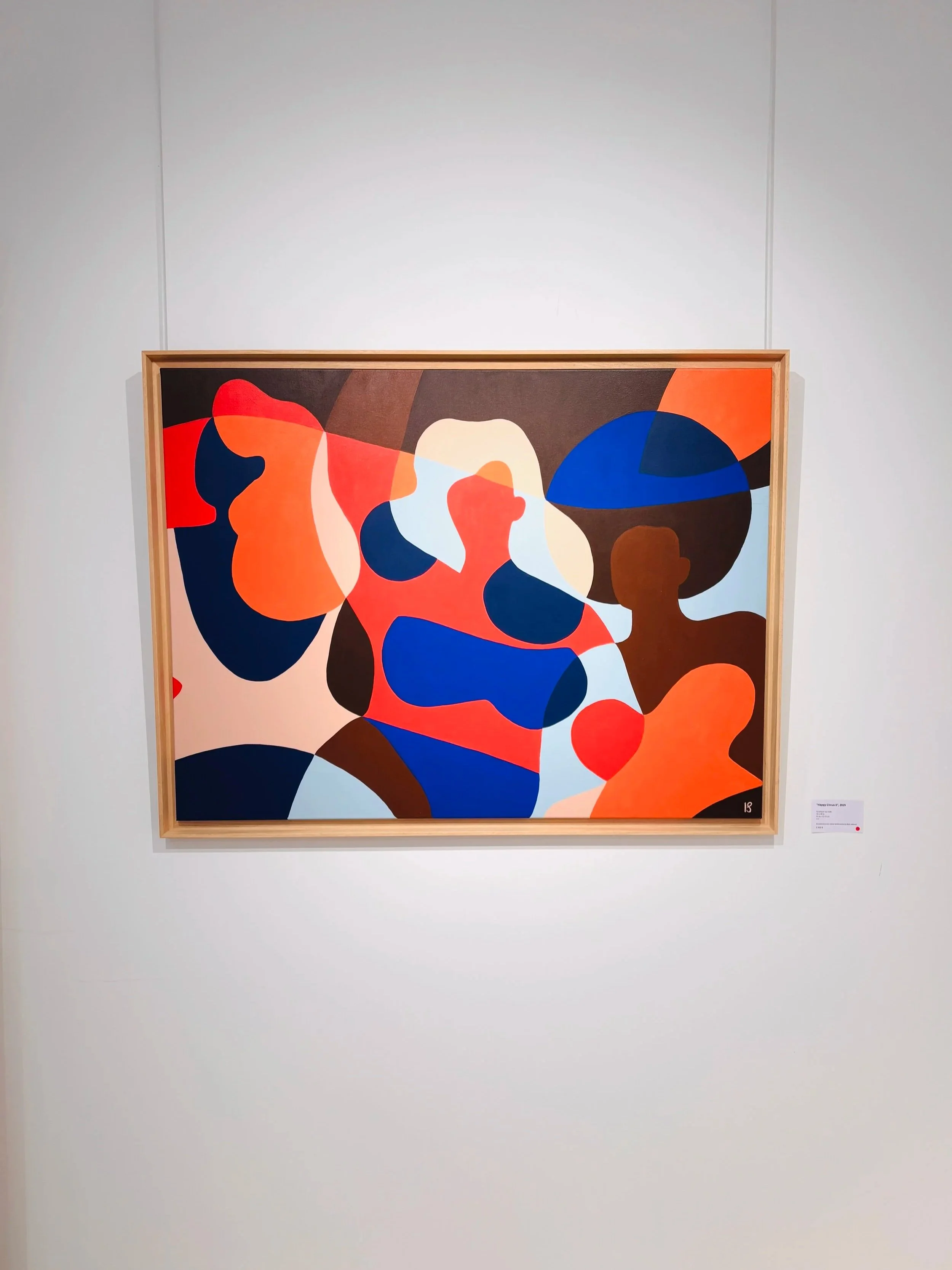 "Happy Circus II" - 91.44 x 121.92 cm - oak wood frame - SOLD