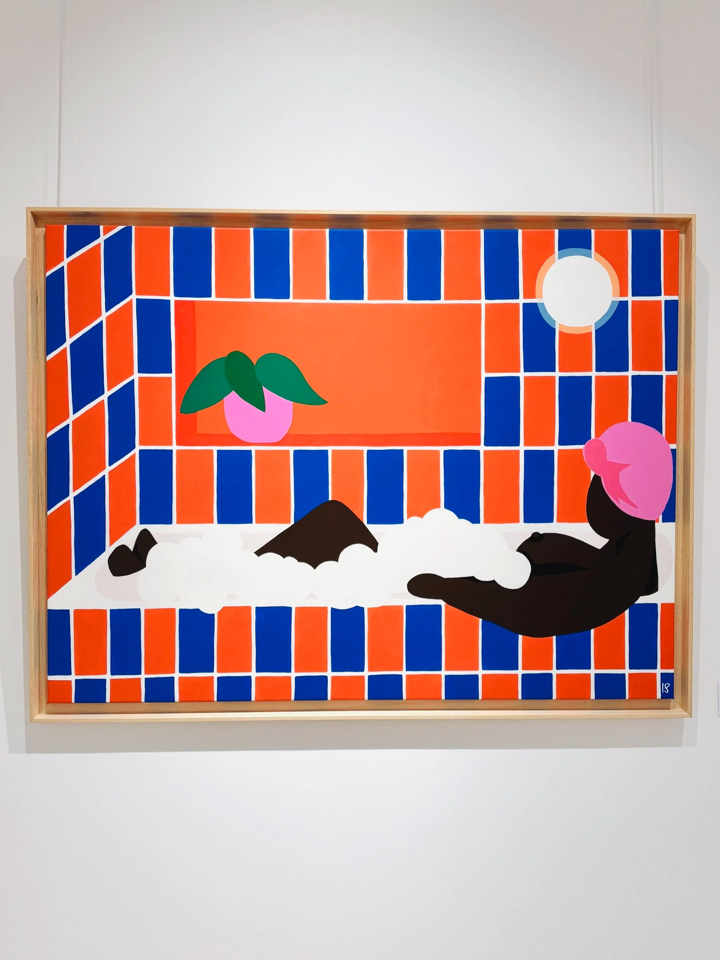 "Le bain Sandra" - 91.44 x 121.92 cm - oak wood frame- Email for more info.