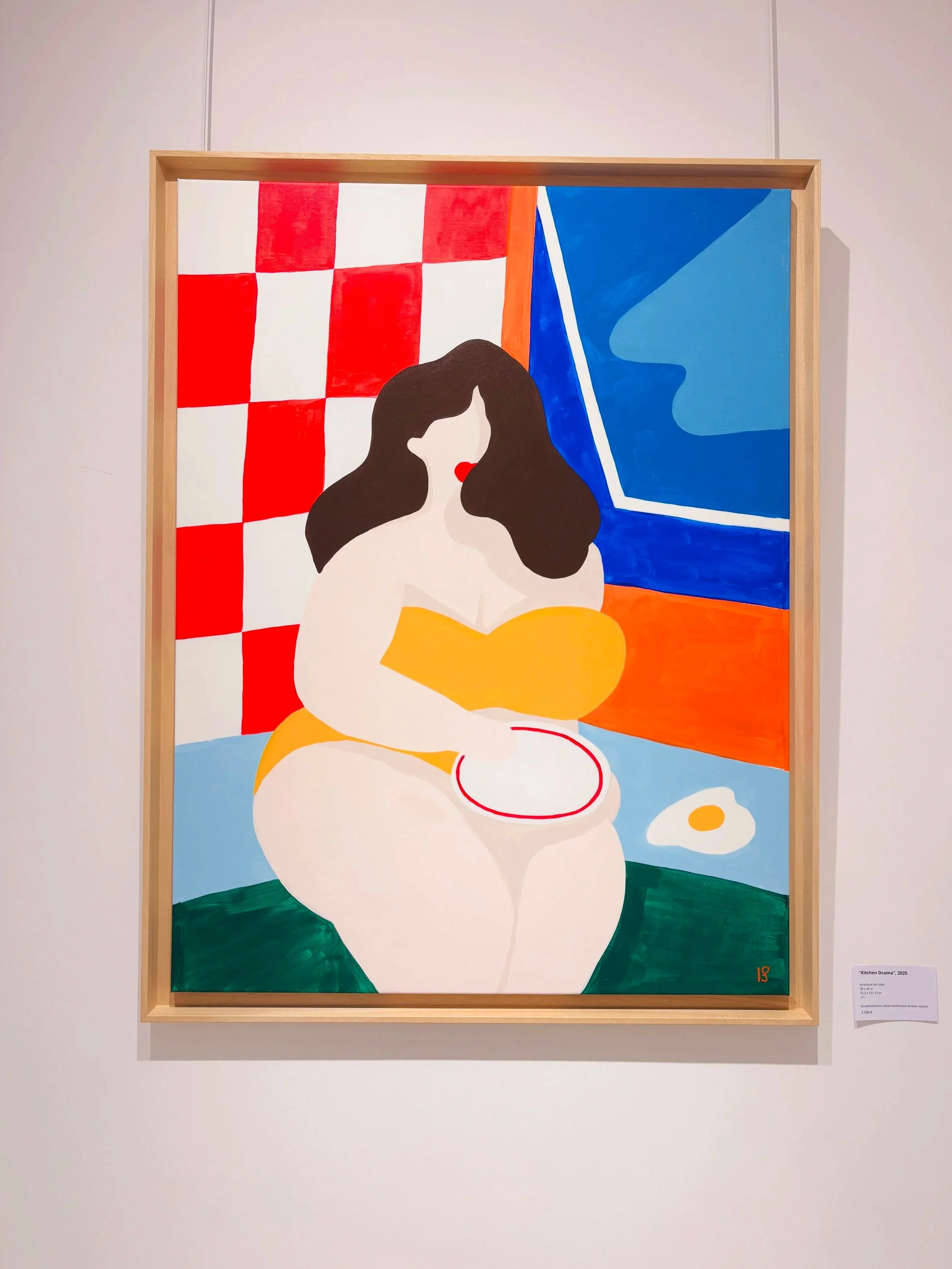 "Kitchen Drama" - 76.2 x 101.6 cm - oak wood frame - Email for more info.