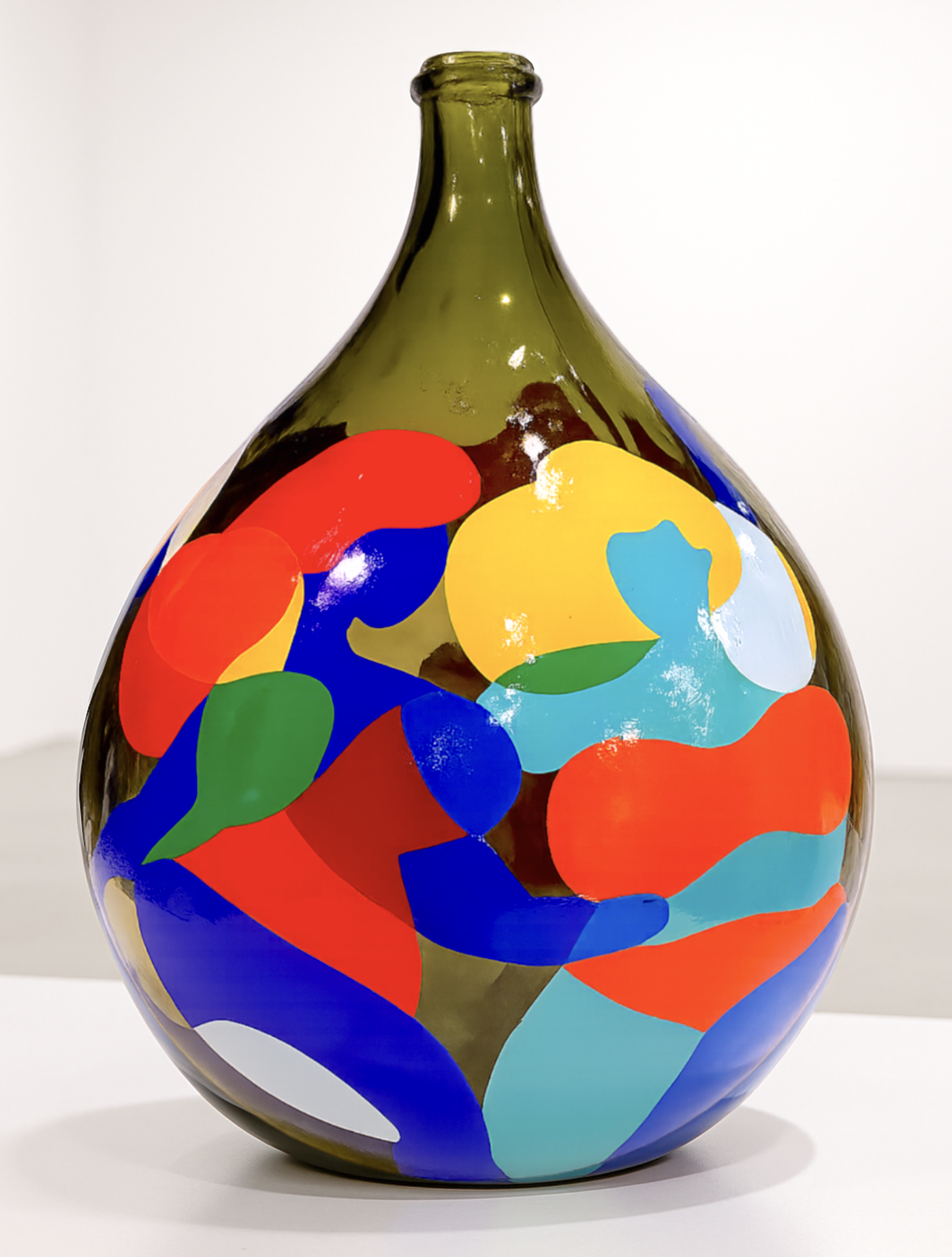 “Les femmes en bleu,” 
Dame-Jeanne 108 cm in circumference x 45 cm in height - Email for more info.