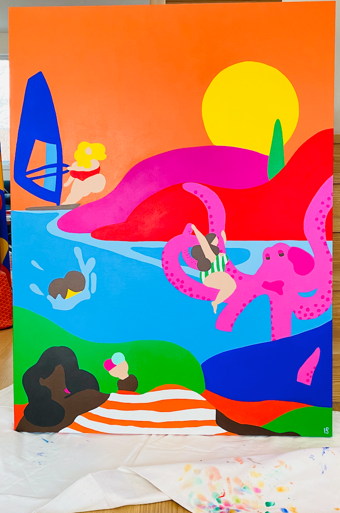 "Bande désorganisée" - 92 x 122 cm