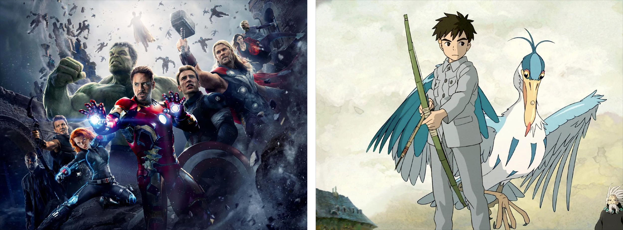 Marvel's The Avengers multiverse compared to the Boy and the Heron from Studio Ghibli