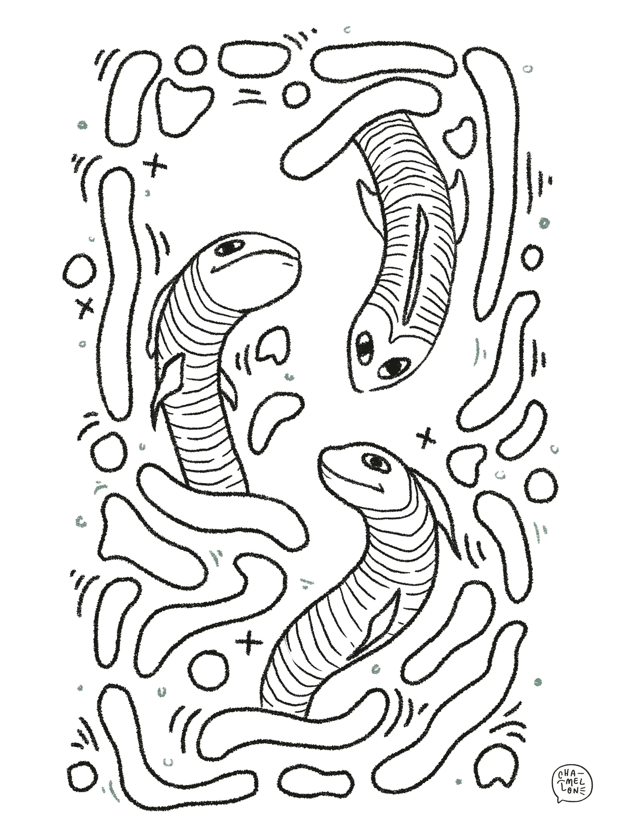 Transferred to Procreate and drew the lineart