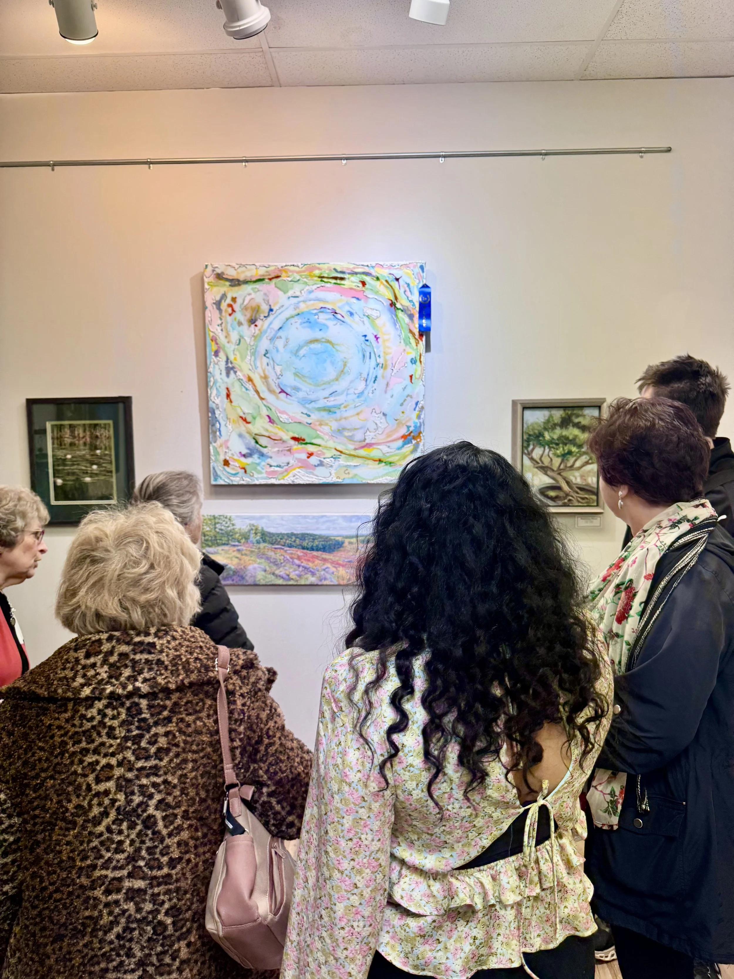 Ragini Ashok meditative Art (RAMA) artwork at a Cleveland Art Gallery, Ohio