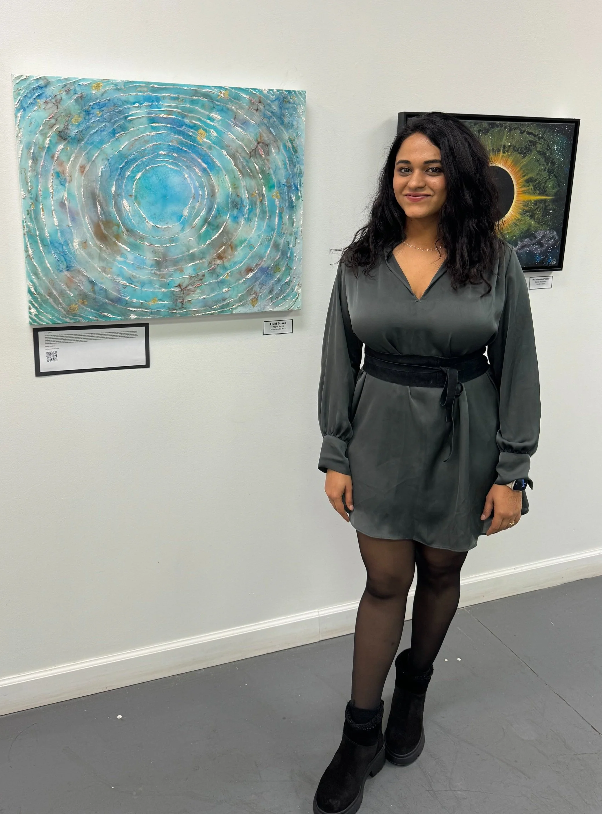 Ragini Ashok meditative Art (RAMA) artwork at a Cleveland Art Gallery, Ohio