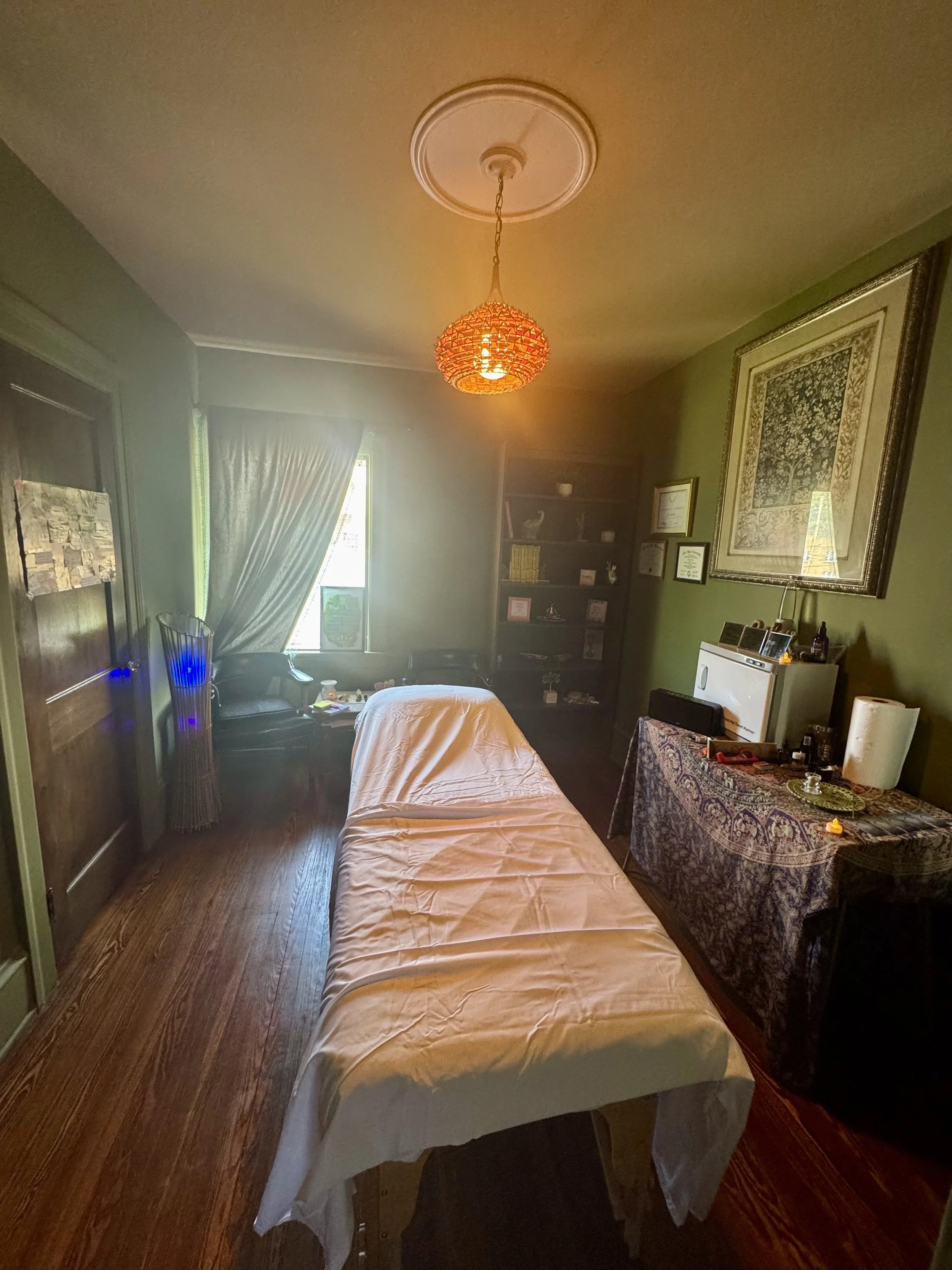 Reiki room at Ayurveda Wellness Centre, Lakewood, Ohio