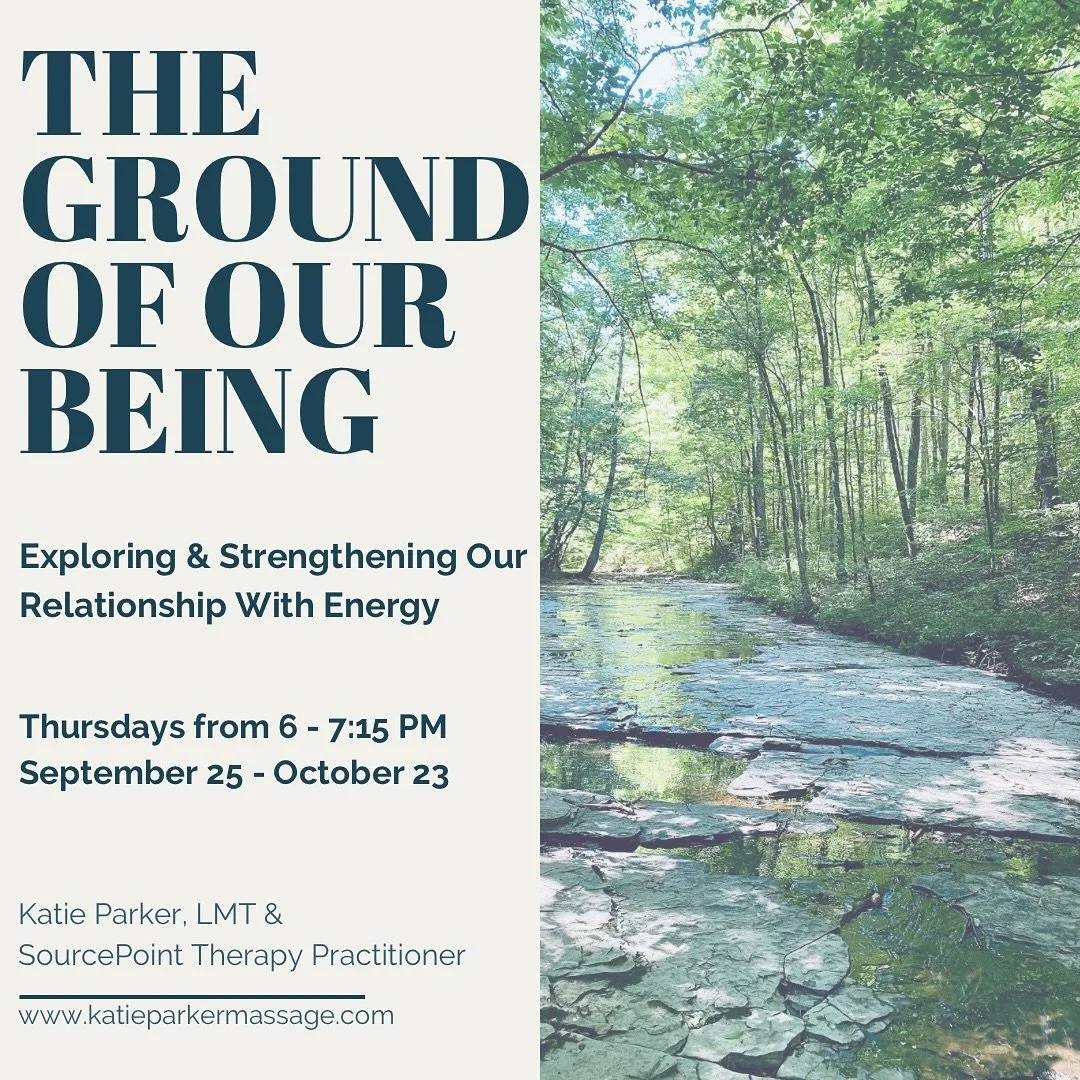 Need a place to land this fall? There is still space in the small group container I am offering on Thursdays, called The Ground of Our Being. September 25 - October 23 from 6 -7:15 pm.

What is a ground? It&rsquo;s a foundation, a structure. It is so