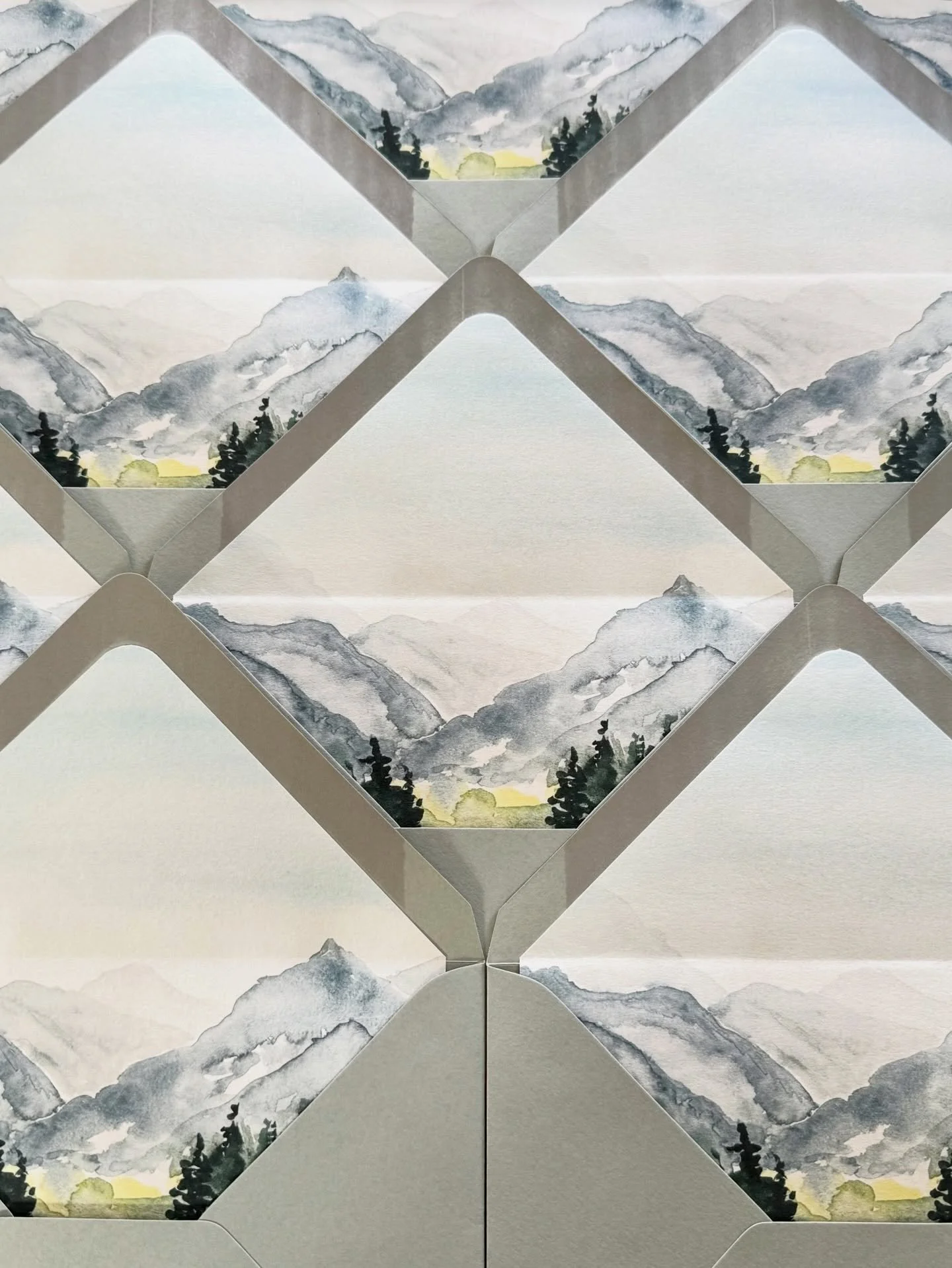 It feels like I haven&rsquo;t posted anything in 100 years, so here&rsquo;s some watercolor envelope liners 🏔️