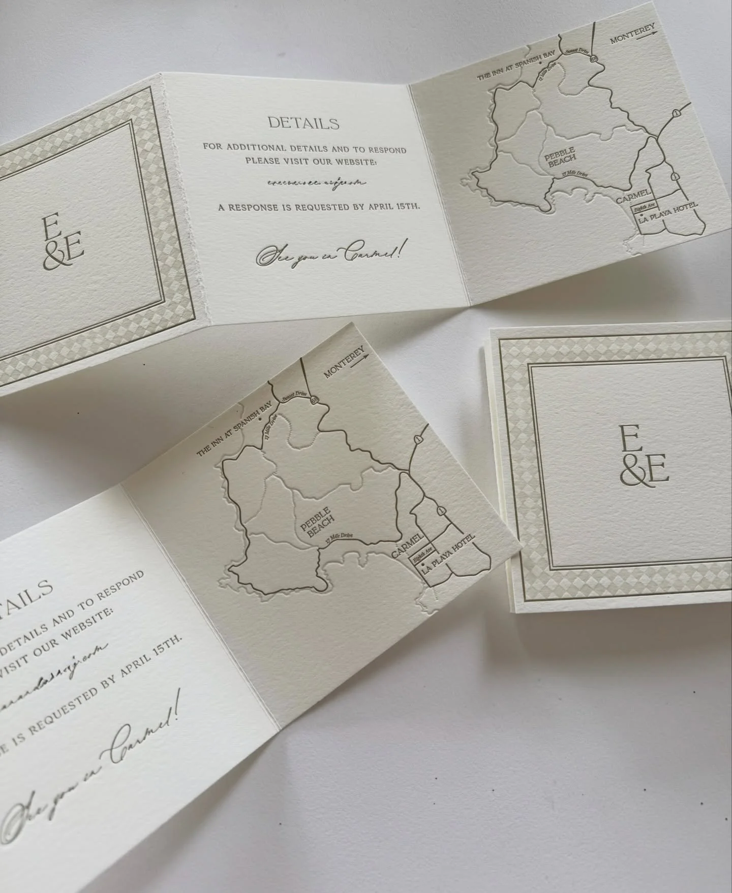 To say I&rsquo;m obsessed with these is an understatement. We created a border reminiscent of the venue&rsquo;s tile work, and a map to guide guests to all the weekend&rsquo;s festivities