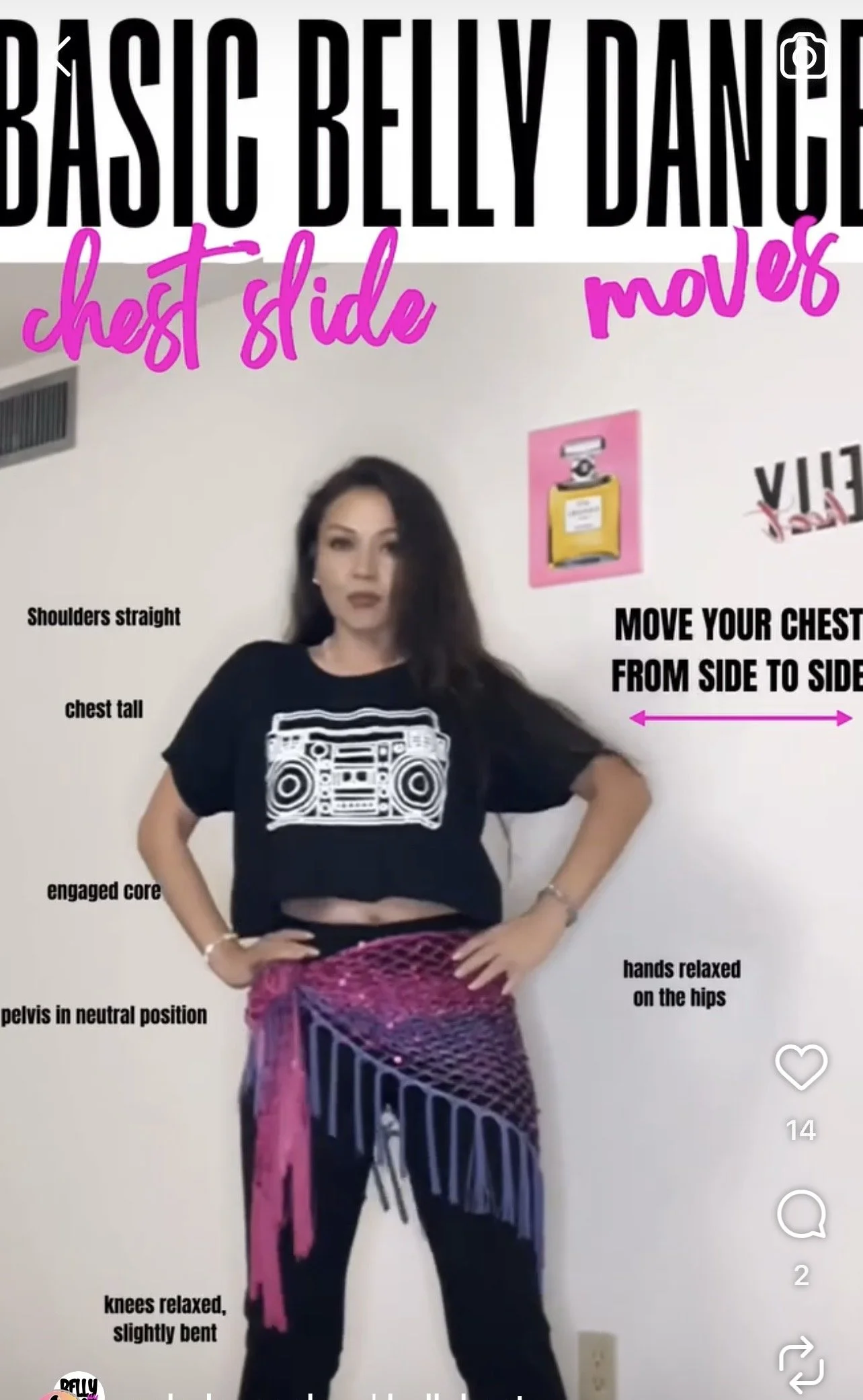 Before: Melodee Cool standing with hands on hips, neutral position, not speaking to camera