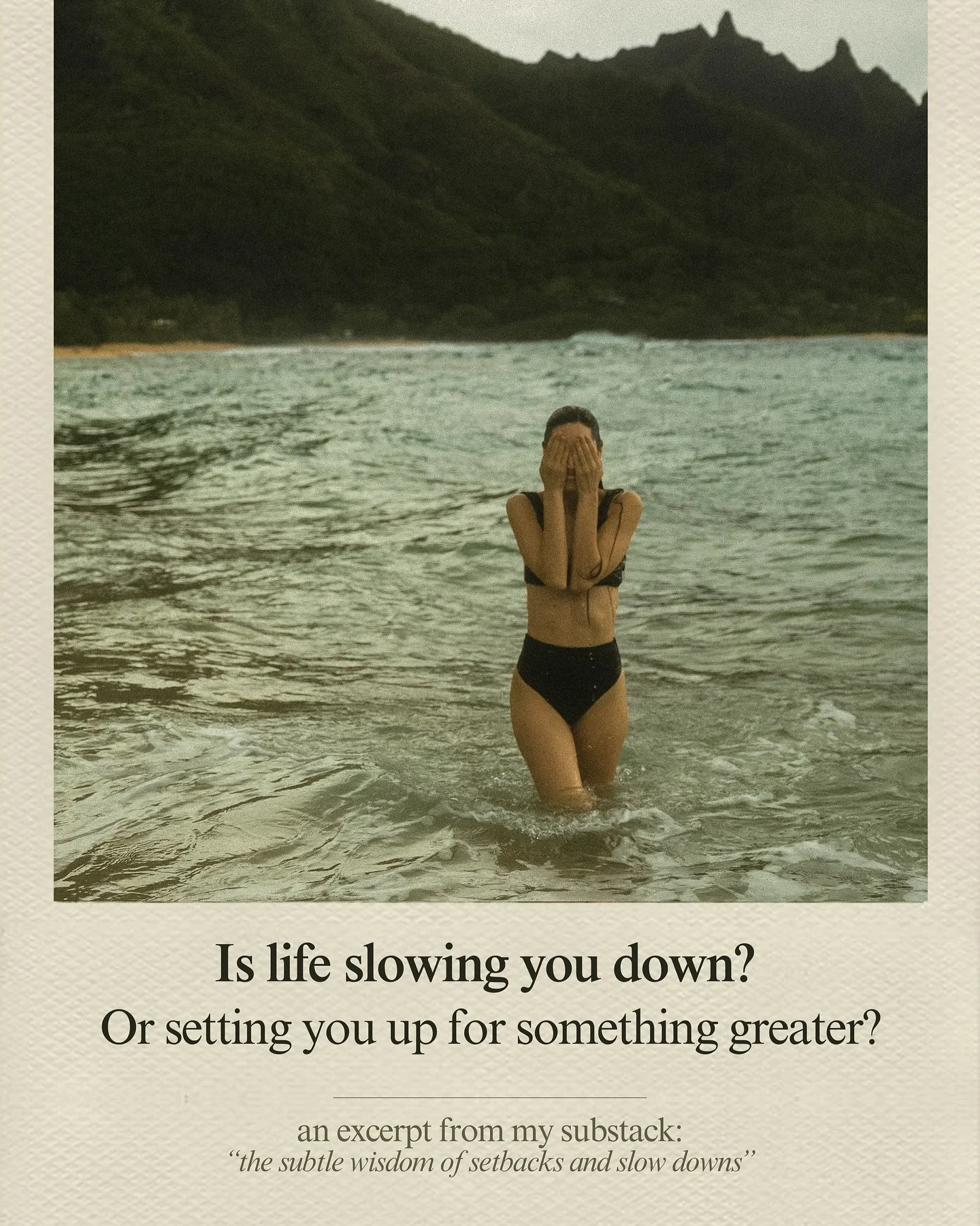 There&rsquo;s a subtle wisdom to setbacks and slow downs&hellip; an invitation waiting for those courageous enough to listen. 

I explore this &amp; more in my most recent substack article (link in bio). 

&mdash; 

&ldquo;Life has a rhythm to it: fa