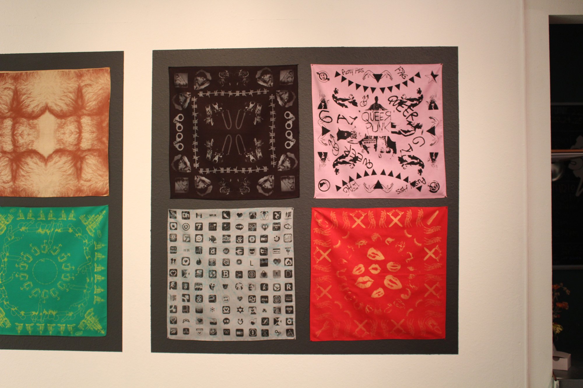 LA/ATX Pocket Expo, Installation View, Hankies, Salvage Vanguard Theatre, Austin, TX, 2016.