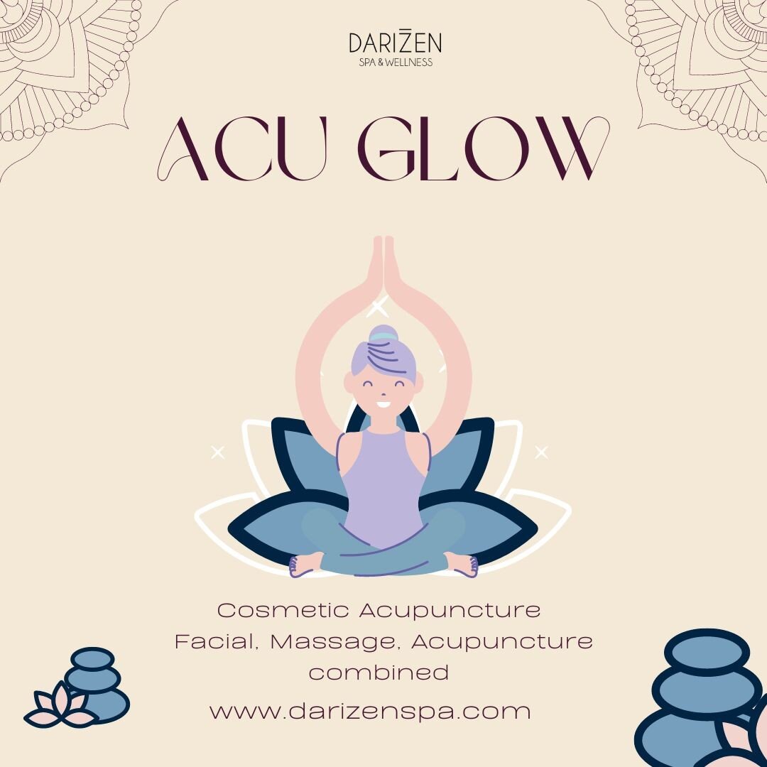 👉🏼 What is AcuGlow? 
AcuGlow is the calming, relaxing and glowing feeling you had after receiving cosmetic acupuncture. 

👉🏼 How does Cosmetic Acupuncture work?
Cosmetic Acupuncture works by stimulating Acupuncture points along energy meridians i