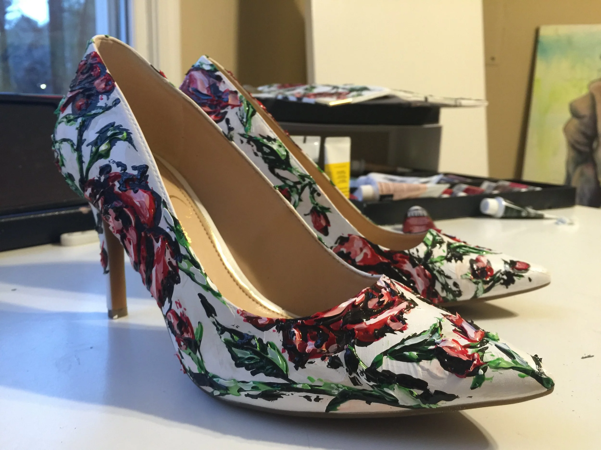 Custom Rose Shoes