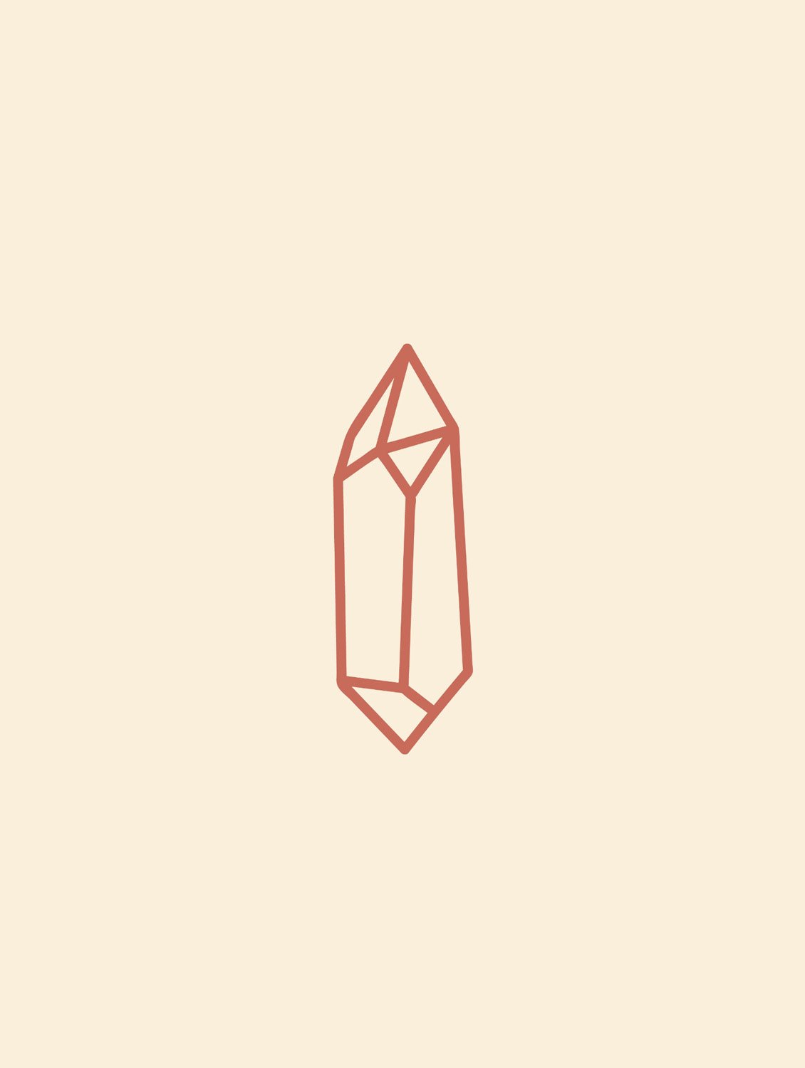 Minimalist crystal icon illustration