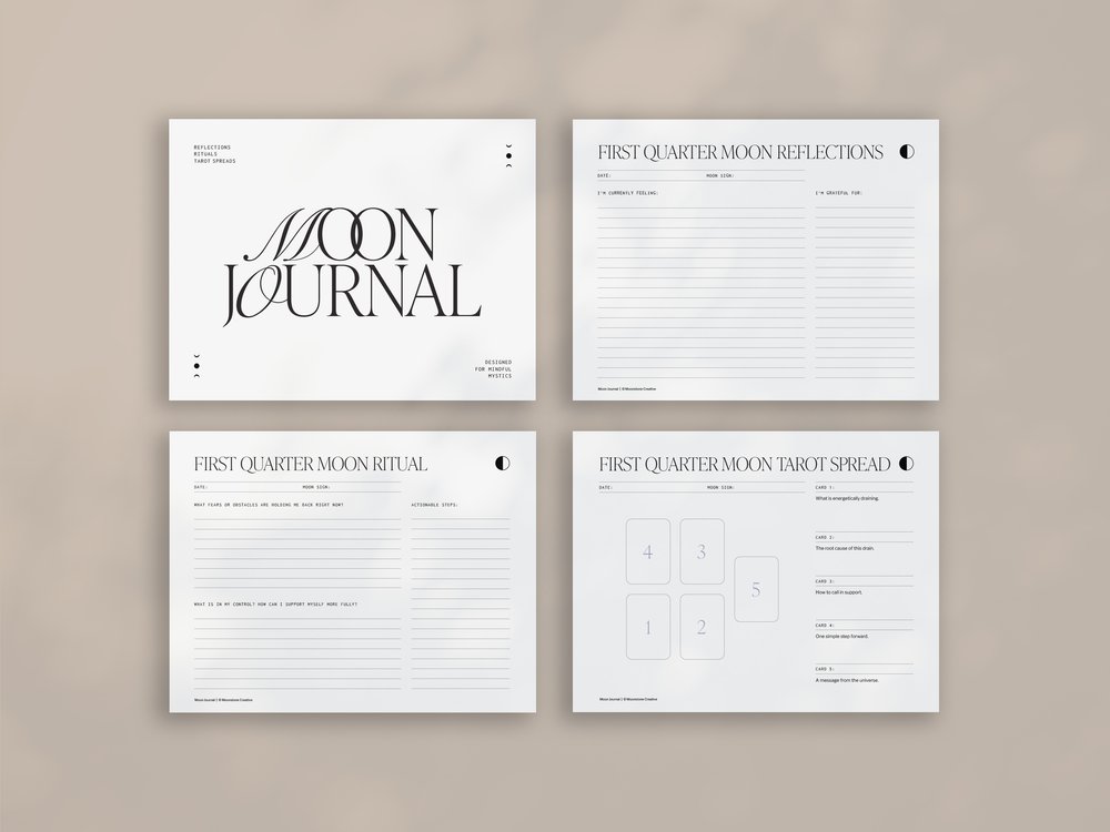 Lunar Moth Tarot Journal w/ Prompts