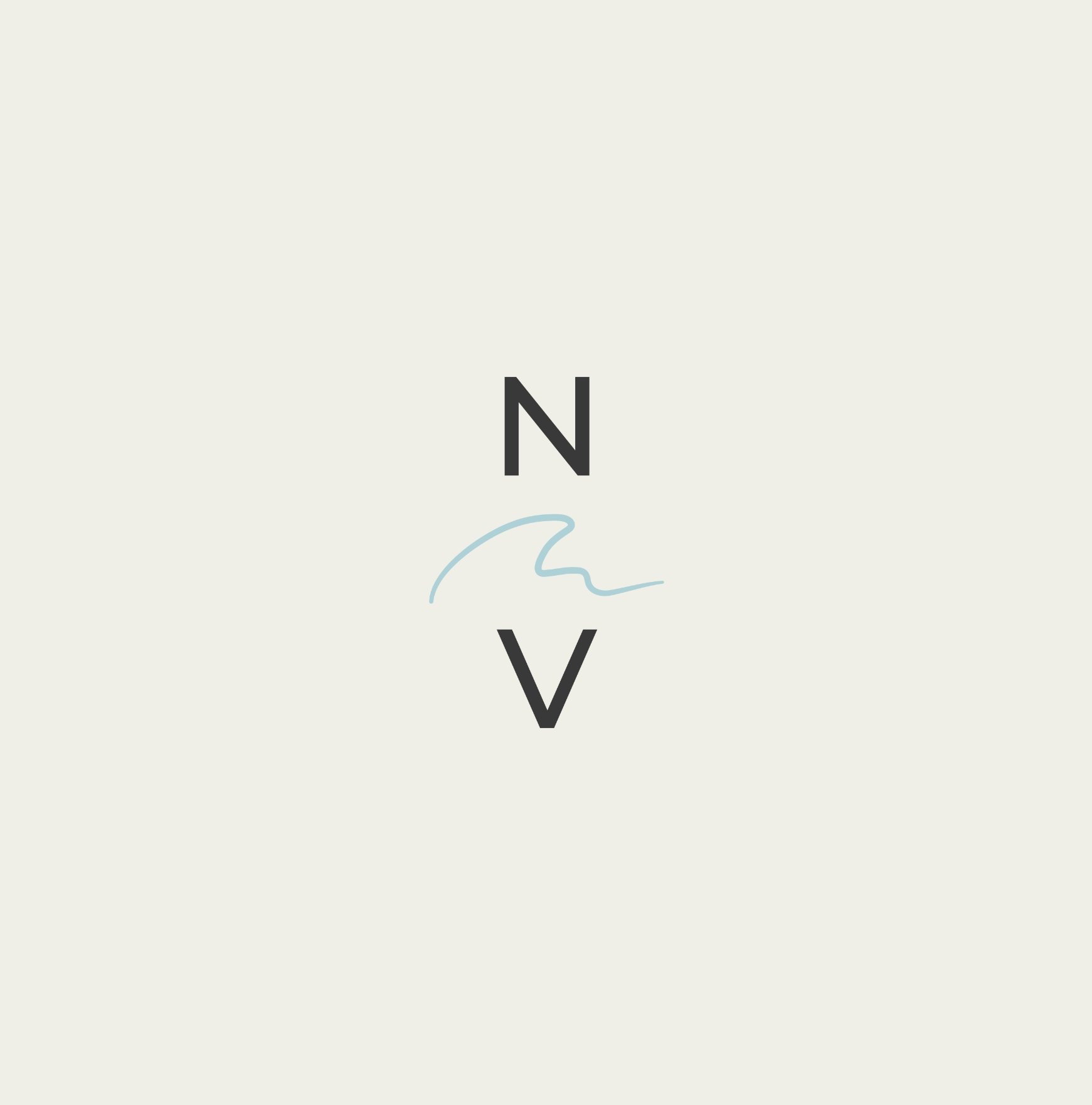 Stacked "N/V" monogram design