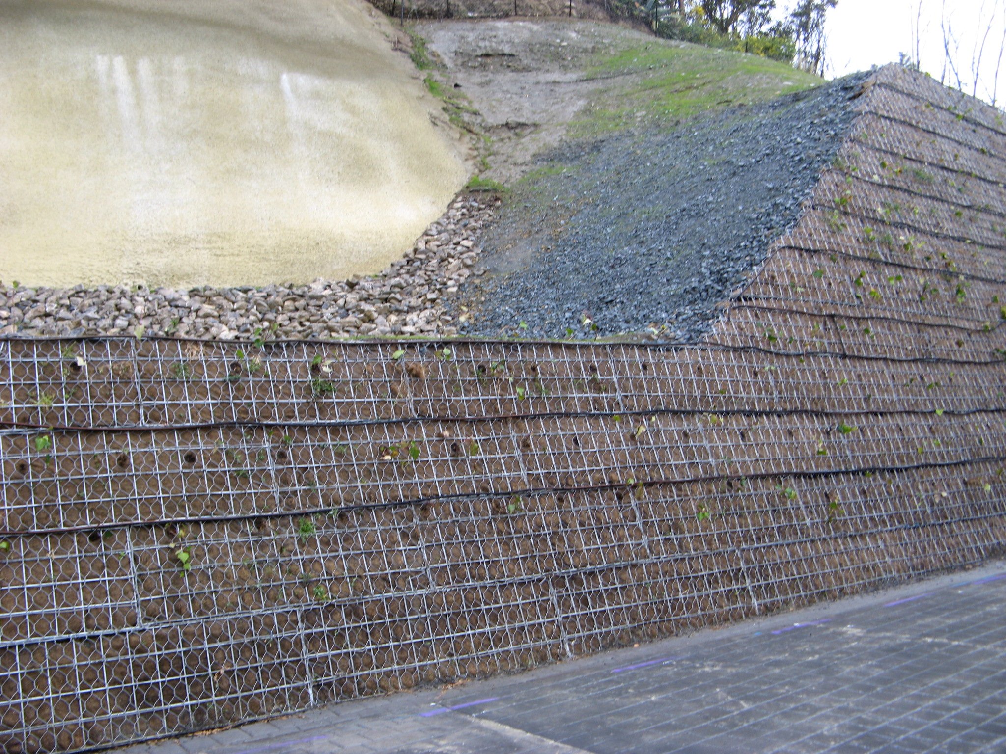  The completed works including a soil nail wall 