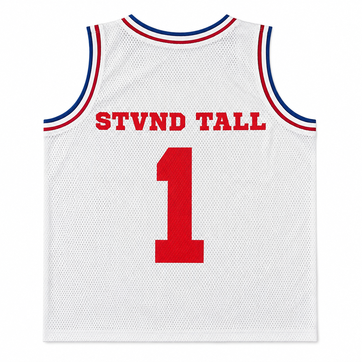 STVNDRD No. 1 Mesh Jersey - White, Red, & Blue (SPACE JAM Edition)