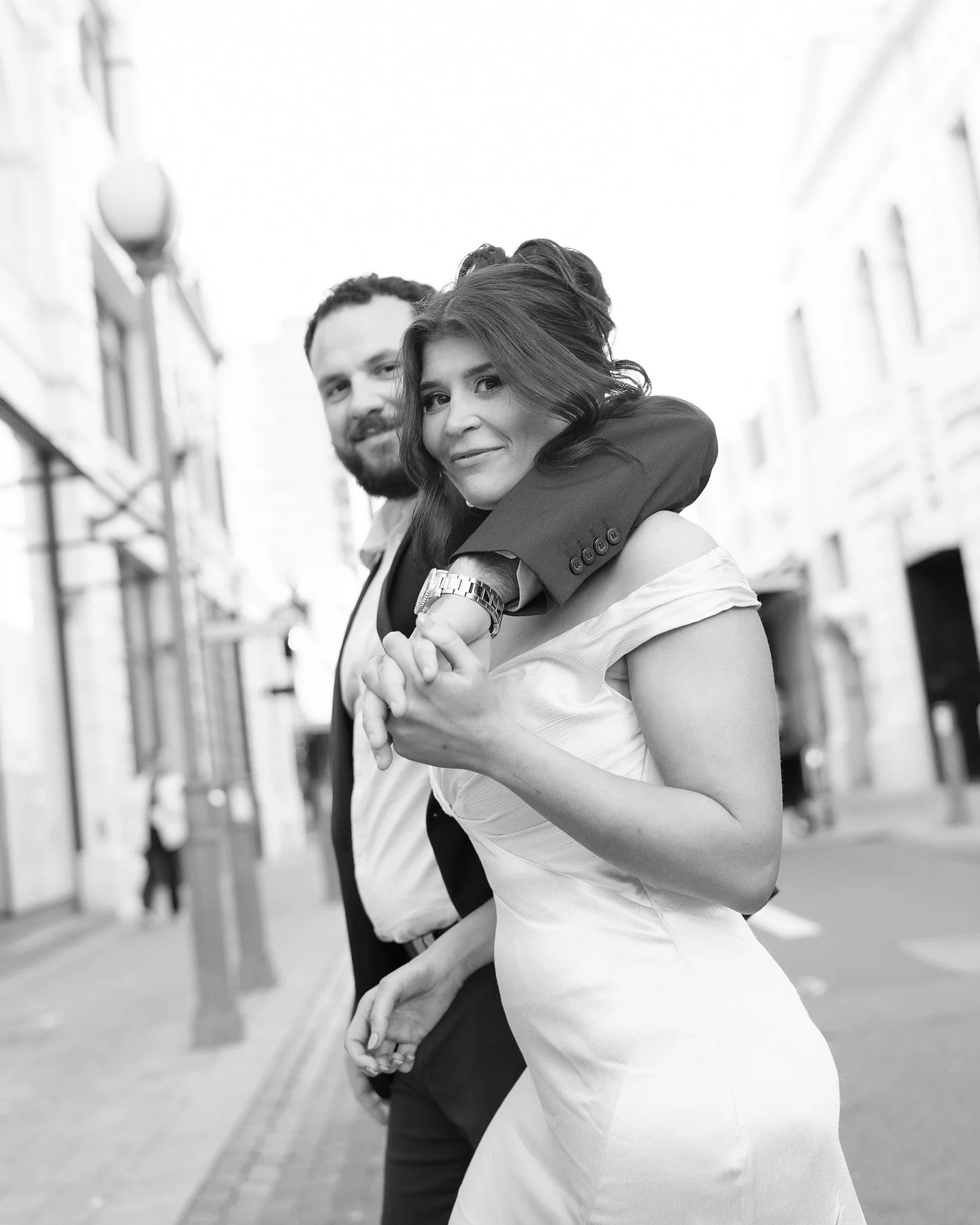 Emily and Stasi in black &amp; white. A cute little city stroll for their pre wedding session. 

#perthweddingphotographer #perthweddingsupplier #perthweddingphotos #perthweddingportraits #perthcitywedding