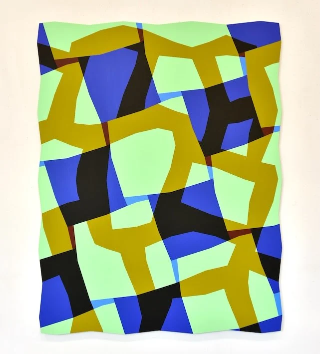 Kaprise 1 (2025), akryl på MDF, 155 x 120 cm