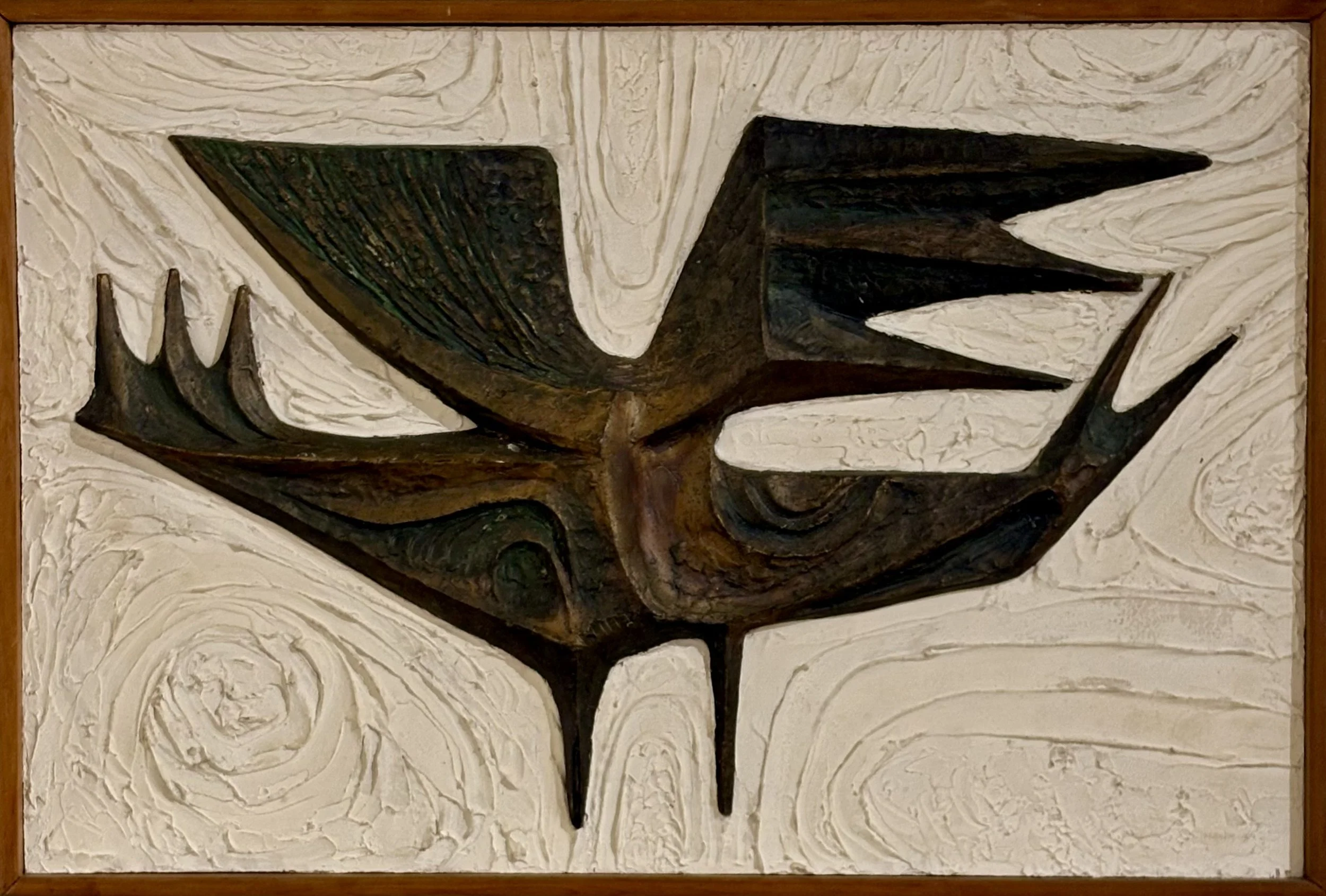 Sculptural relief, 'Bird' 1966 by Alexander McKendry, (Irish b1935) £650