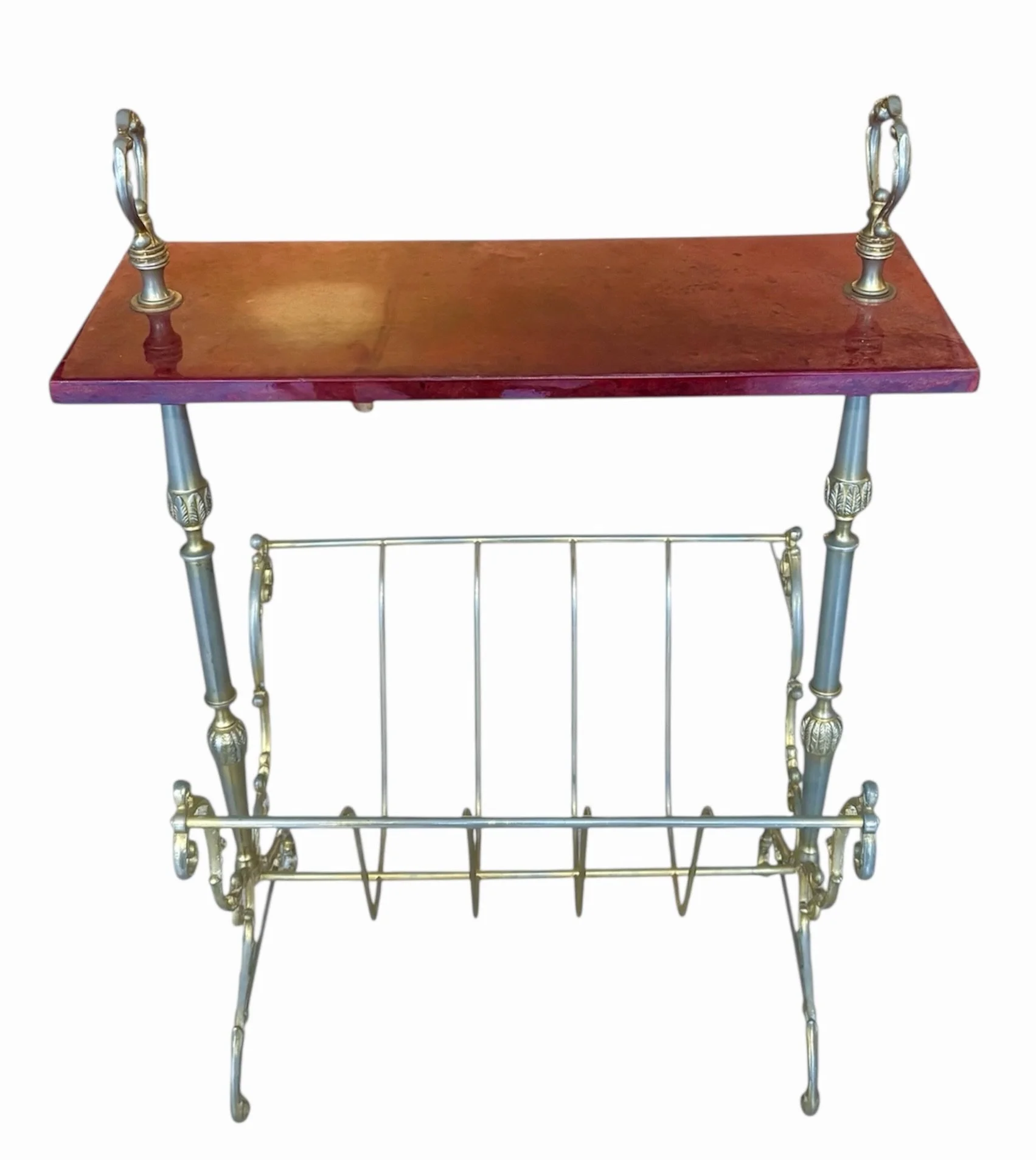 Aldo Tura, 1960s Italian, parchment Side table/ Magazine rack £700
