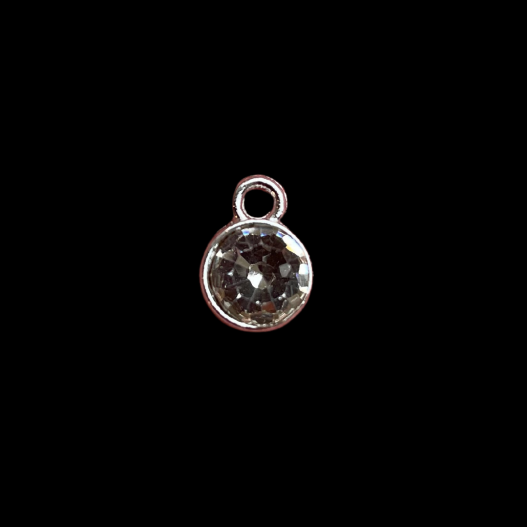 Large Set Round Sparkle Charm for necklace
