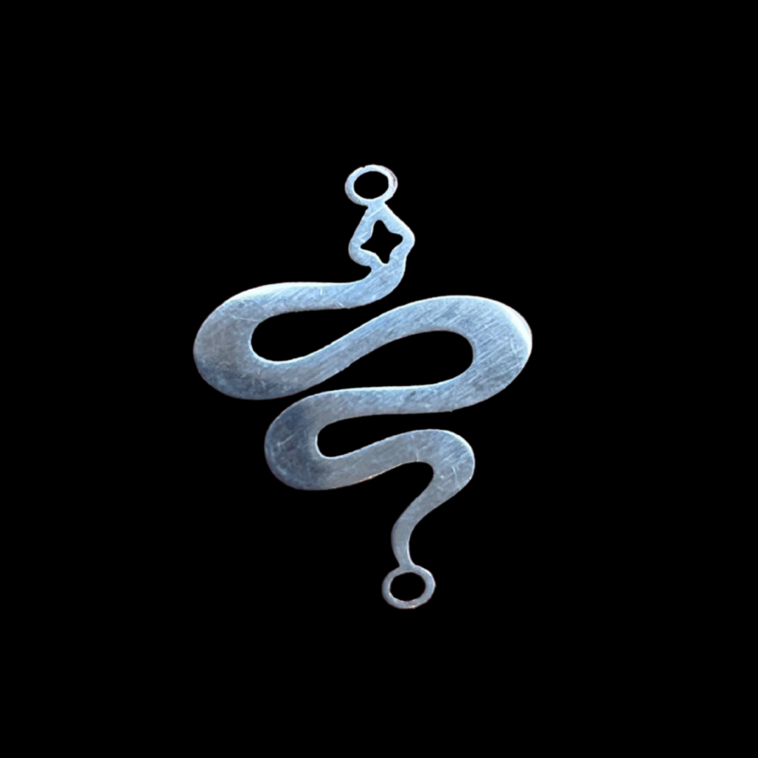 Diamond Head Snake Charm for necklace