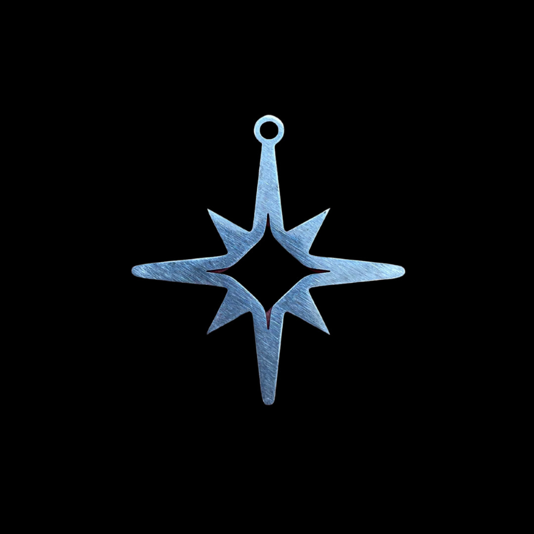 Large Hollow Centre Star Charm for necklace