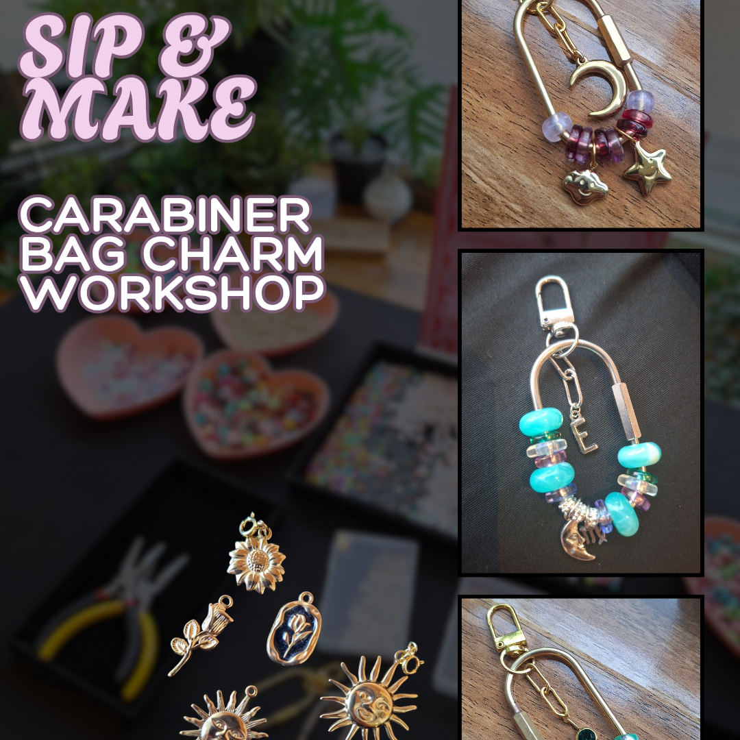✨ Sip & Make: Carabiner Bag Charm Workshop * Friday 16th October * 6:30pm - 7:30pm
