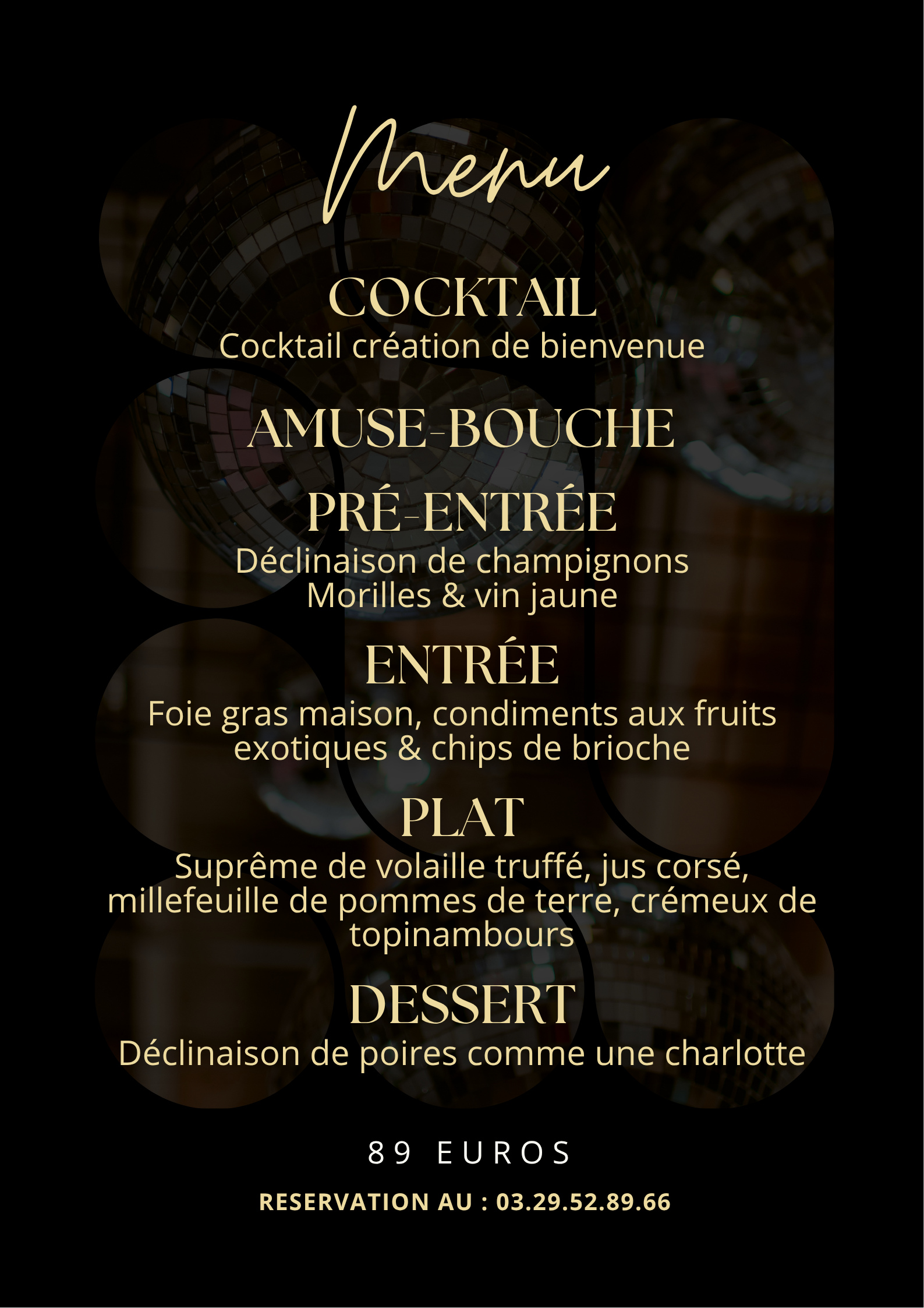 Menu du 31 décembre