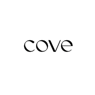An illustration of a cove with a stylized tree and the word 'cove' beneath it.