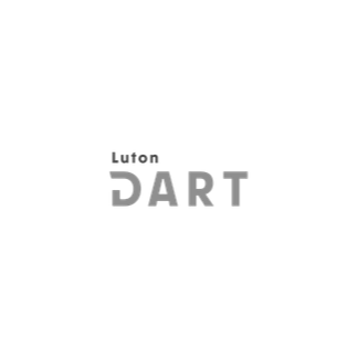 A black and white logo with a dartboard design and the words 'Ladner DART' beneath it.