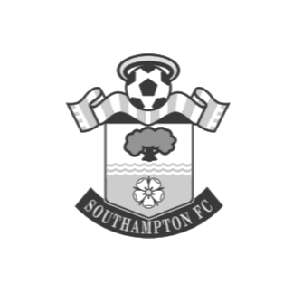 Southampton FC logo featuring a shield with a tree, a flower, wavy lines, a soccer ball, and a scarf, with a banner reading 'Southampton FC'.