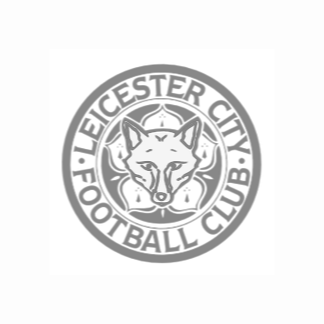 Leicester City Football Club logo with a fox's face in the center and blue text around it.
