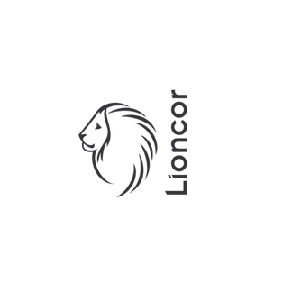 Logo of a lion's head in profile facing left with a mane, next to the word 'Liongeer' in stylized font.